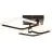 Brilliant Aydin Plafonnier Aluminium Plastique Mat Noir Transparent 30W 4700lm - 830-870 CCT+RGB | Télécommande Dimmable